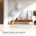 Ventilador Kureli 3 en 1 (sobremesa, pared y pie) Ø43cm 45W Blanco