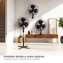 Ventilador Kureli 3 en 1 (sobremesa, pared y pie) Ø43cm 45W Negro