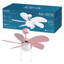 Ventilador techo Larde 2xE27 Ø82 6 aspas DC Rosa