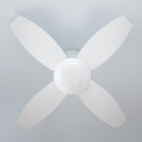 Ventilador techo Muna con luz CCT regulable y mando Ø91 4 aspas Blanco