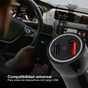 Cargador coche USB C + A QC 3.0