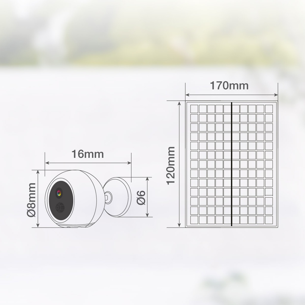 Cámara vigilancia solar inteligente Neale vía wifi 1080P-2MP