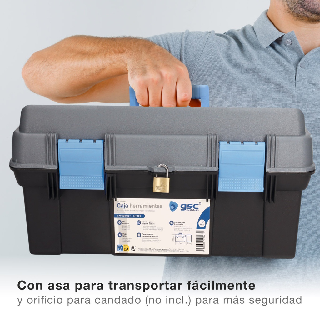 Caja de herramientas 11L 410x210x185mm