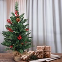 Árbol de navidad artificial LED Ponak 0,6M 75 ramas