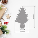 Árbol de navidad artificial LED Ponak 0,6M 75 ramas