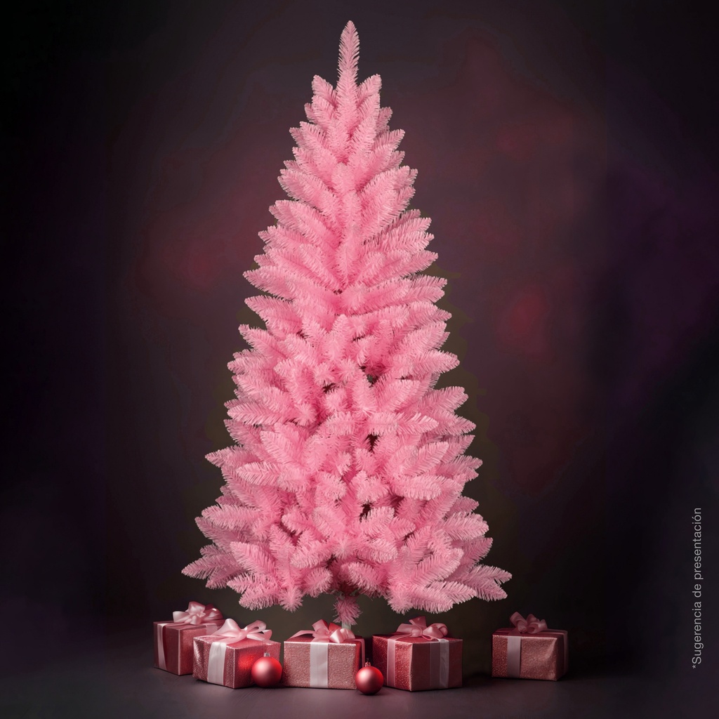 Árbol de navidad artificial Kelo 1,8M 592 ramas Rosa