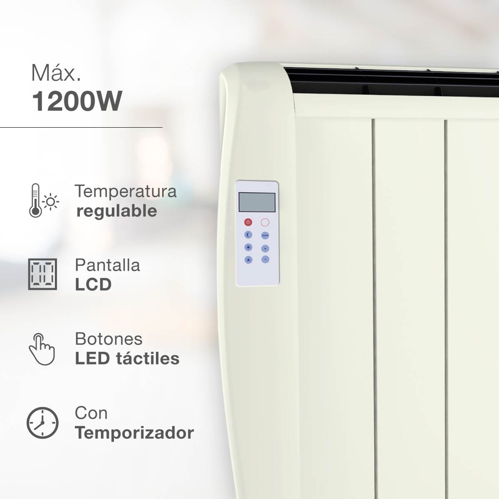 Emisor térmico de bajo consumo Tukas Máx. 1200W