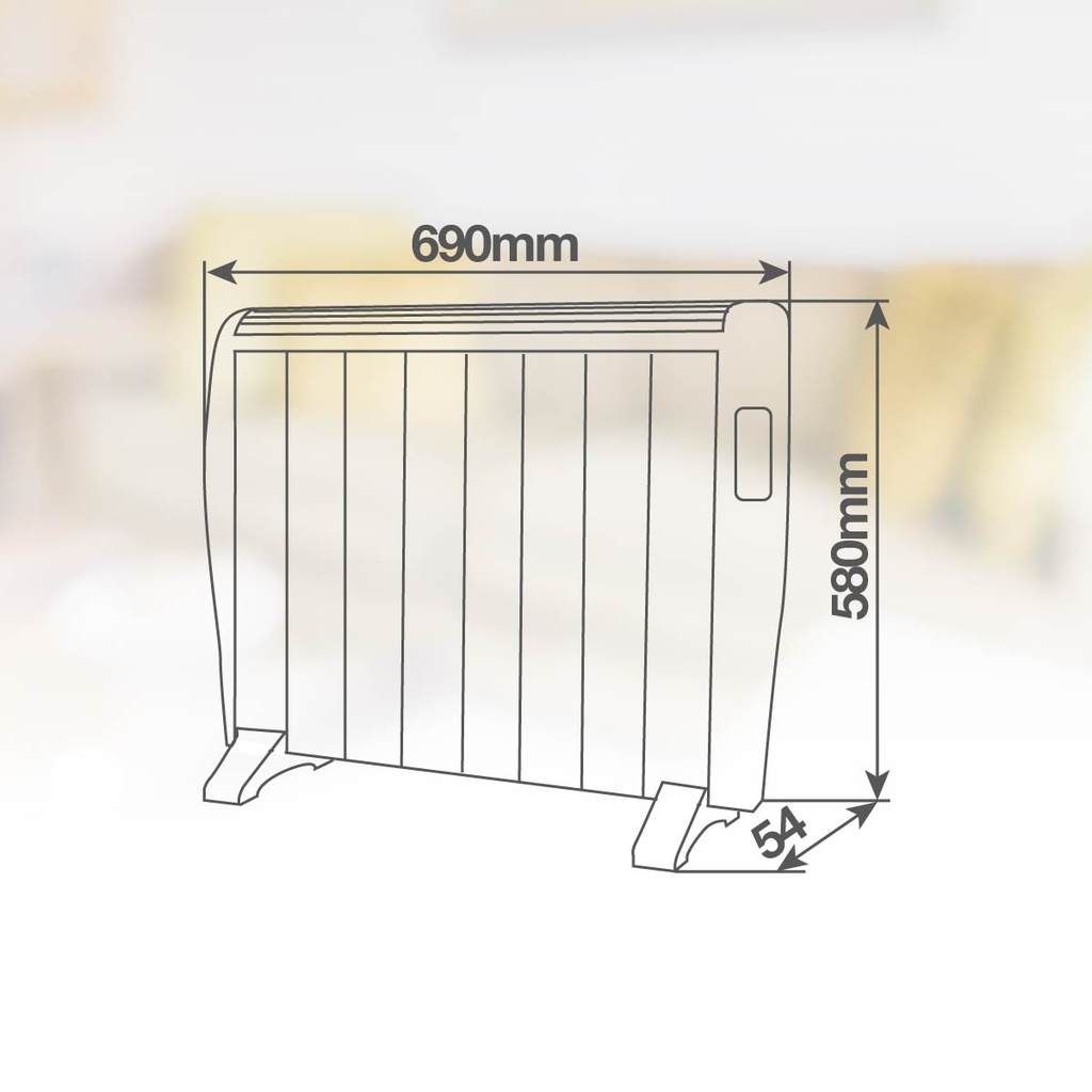 Emisor térmico de bajo consumo Tukas Máx. 1200W