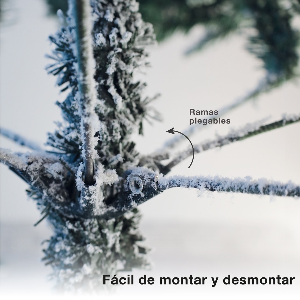 Árbol de navidad artificial nevado Lemper 1,2M 300 ramas