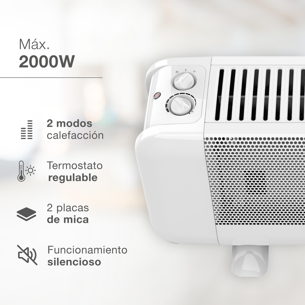 Radiador de mica Beloha Máx. 2000W Blanco