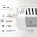 Radiador de mica Beloha Máx. 2000W Blanco