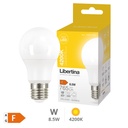 Bombilla LED estándar A60 8,5W E27 4200K - Libertina