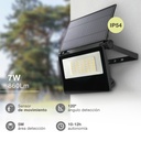 Mini proyector solar LED Kumira con sensor 7W 6500K IP65 Negro