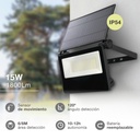 Proyector solar LED Kumira con sensor 15W 6500K IP65 Negro