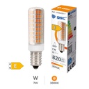 Bombilla LED tubular 7W E14 3000K