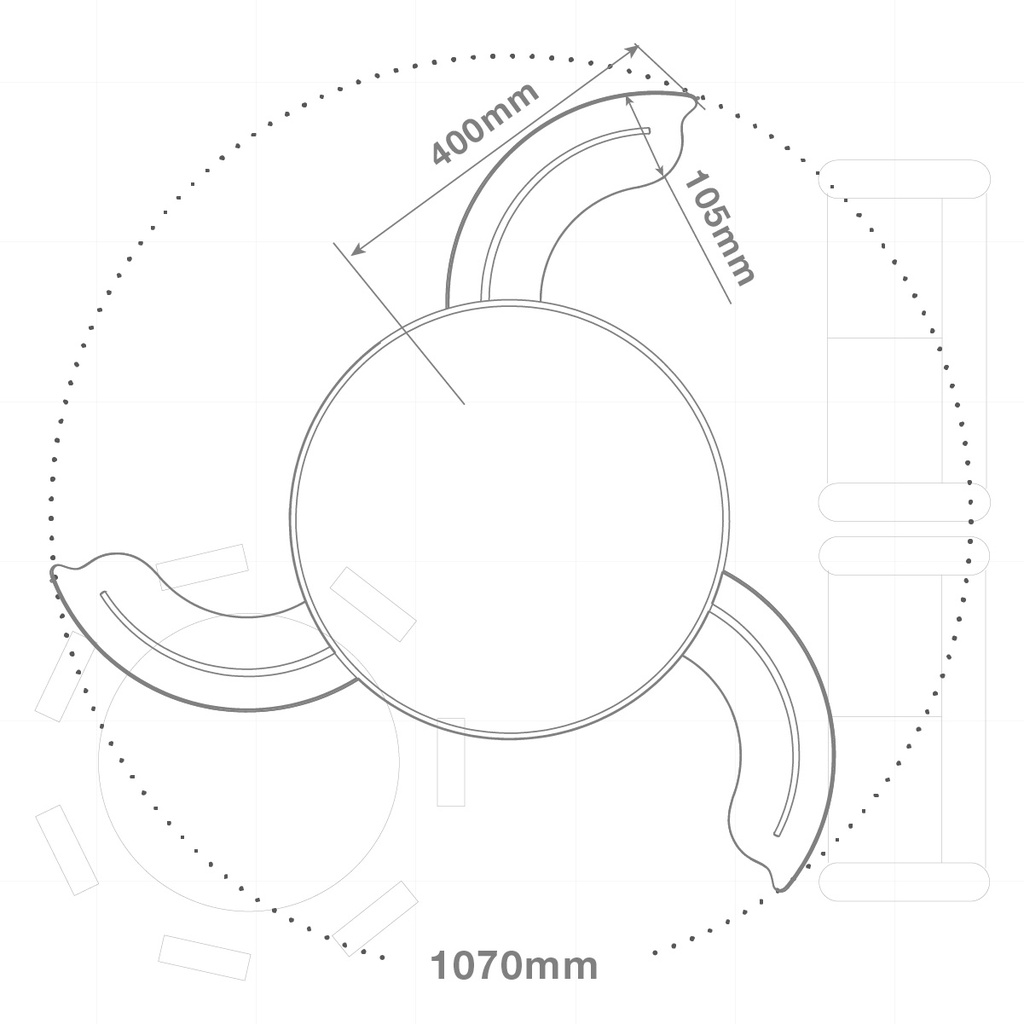 Ventilador techo Lentini con luz CCT regulable y mando Ø107 3 aspas retráctiles DC Blanco