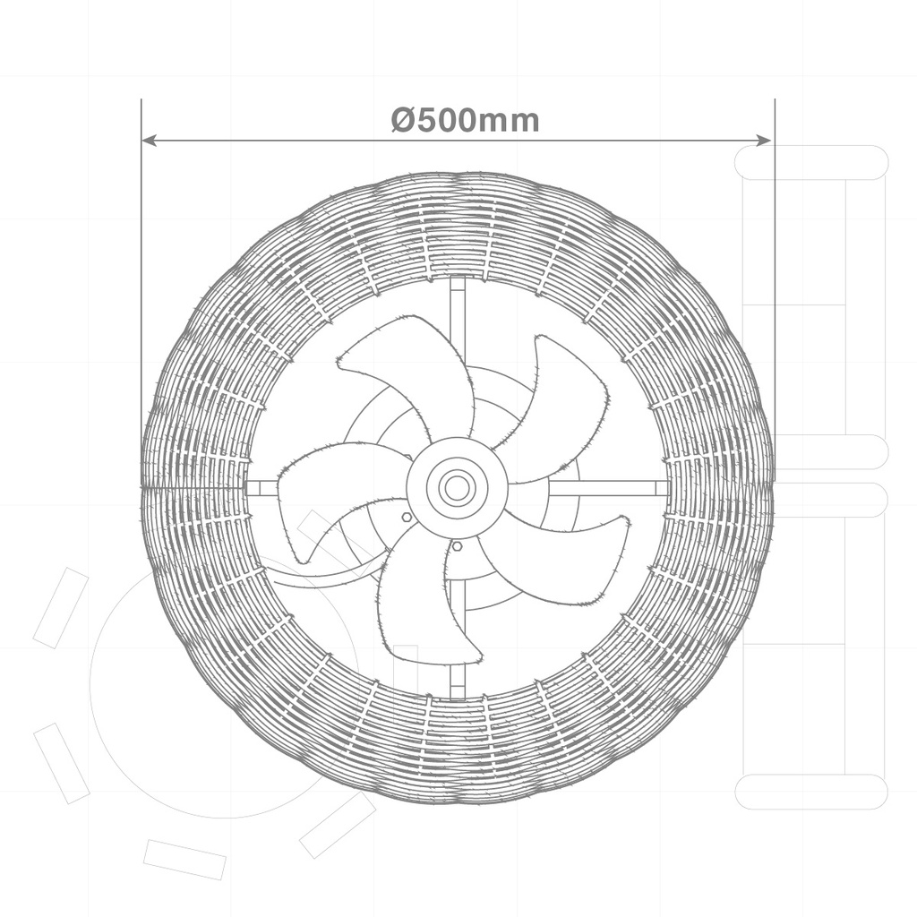 Ventilador techo Matera con mando 4xE27 Ø50 3 aspas DC Beige