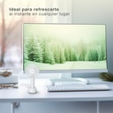 Mini ventilador de mano Balu USB recargable Blanco