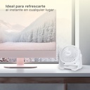 Mini ventilador sobremesa USB Alua Ø15cm 3W Blanco