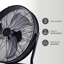 Ventilador metálico de suelo Saruna Ø55cm 120W Negro