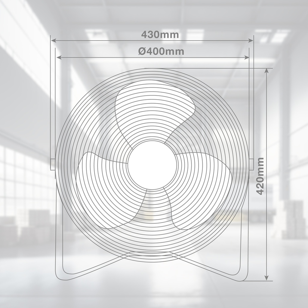 Ventilador metálico de suelo Mueda Ø28cm 50W