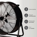 Ventilador metálico de suelo Bampa Ø70cm 250W Negro