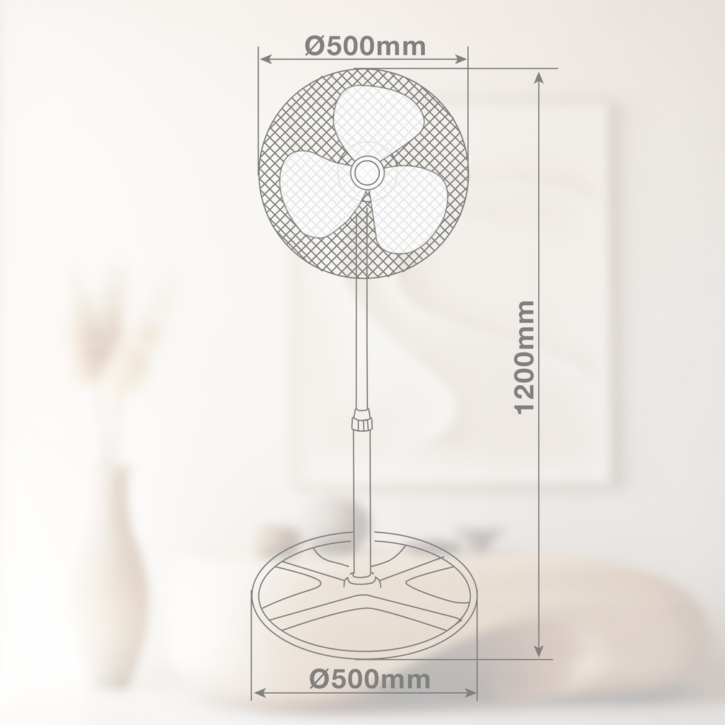 Ventilador metálico de pie Sandi Ø50cm 70W