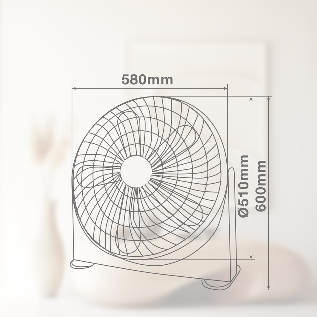 Ventilador Box Fan Magma Ø51cm 90W