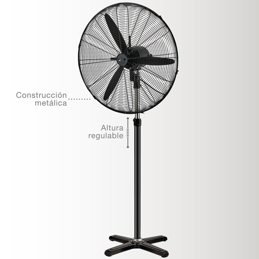 Ventilador de pie Dalheri Ø71cm 200W Negro