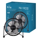 Mini ventilador sobremesa USB Kila Ø9,5cm 2,5W Negro