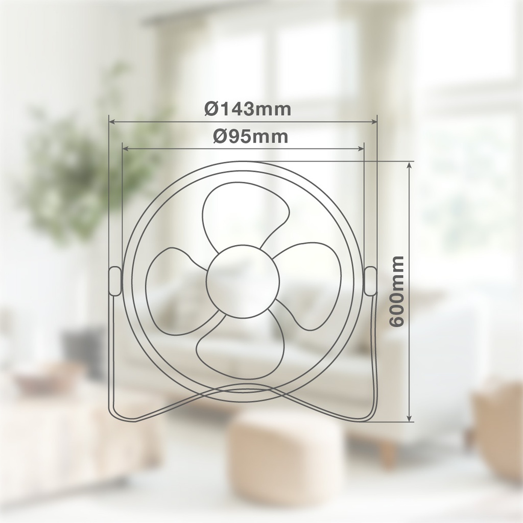 Mini Ventilador sobremesa USB Kila Ø9,5cm 2,5W Gris