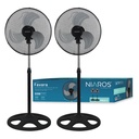 Pack 2 ventiladores metálicos de pie Favara Ø50cm 55W Negro