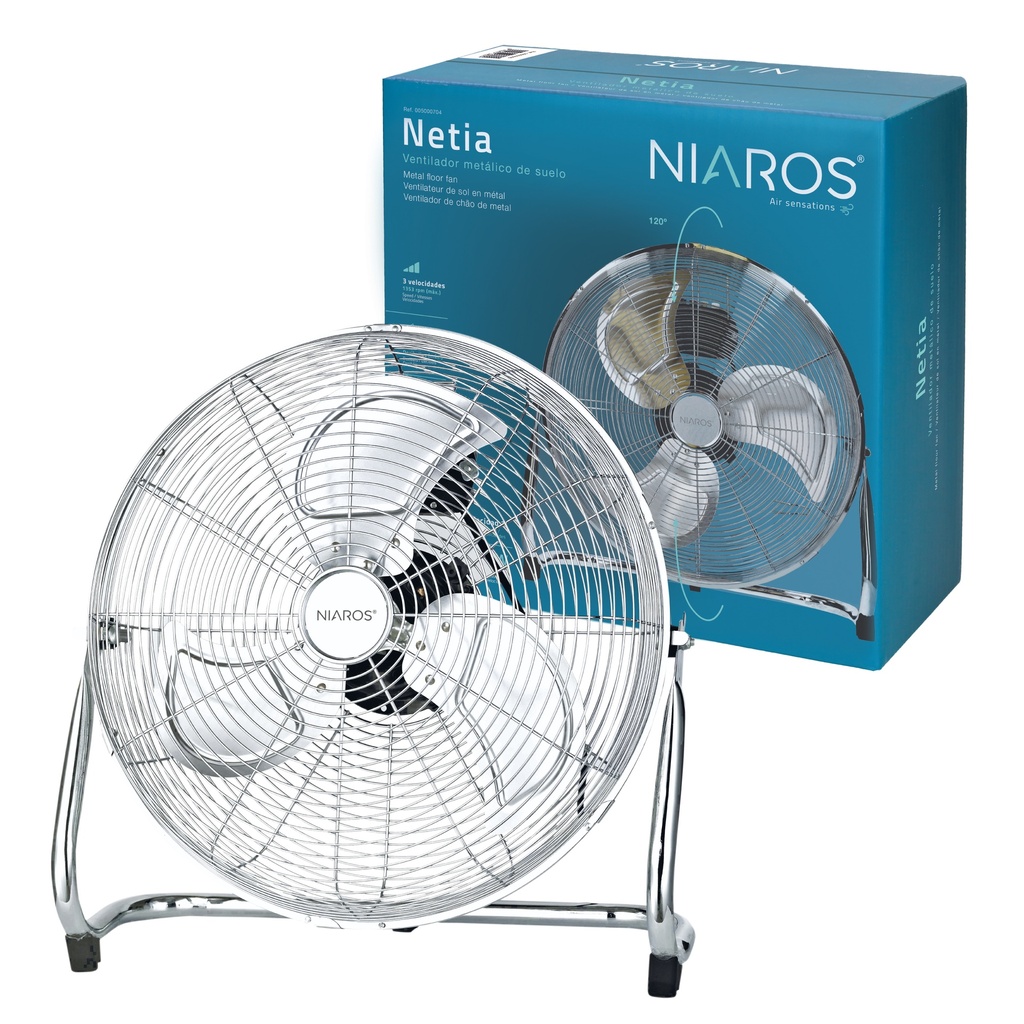 Ventilador metálico de suelo Netia Ø51cm 140W