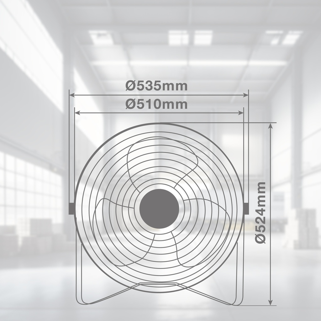 Ventilador metálico de suelo Netia Ø51cm 140W