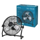 Ventilador portátil metálico de suelo Nuoro Ø40cm 15W Negro