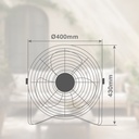 Ventilador portátil metálico de suelo Nuoro Ø40cm 15W Negro