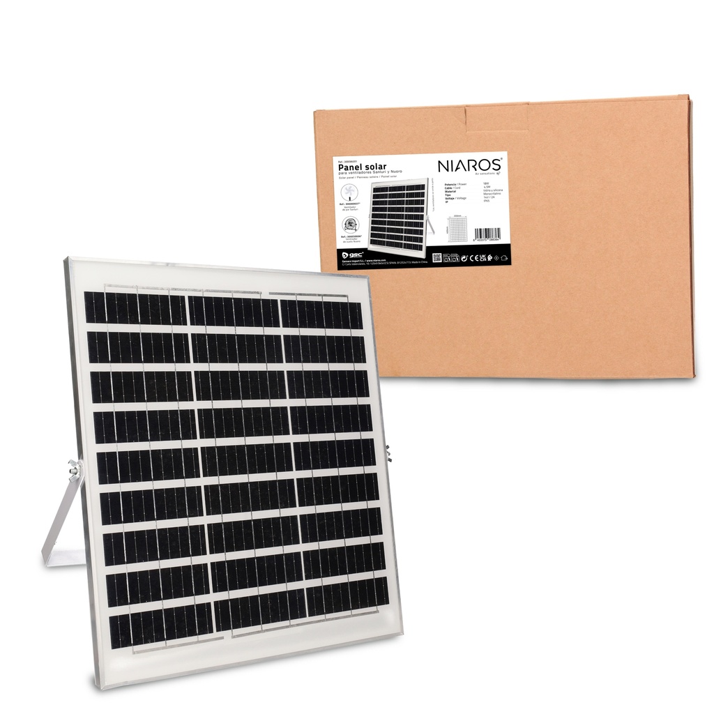 Panel solar 18W 14V para ventiladores Sanluri y Nuoro ref. 300030006 - 300000037