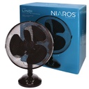 Ventilador sobremesa Lindi Ø34cm 40W Negro