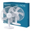 Ventilador sobremesa Macomia Ø41cm 45W Blanco