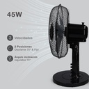 Ventilador sobremesa Macomia  Ø41cm 45W Negro