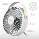 Mini ventilador sobremesa USB Tapri Ø14cm 5W Blanco