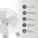 Ventilador de pared Sautar con mando Ø43cm 45W Blanco