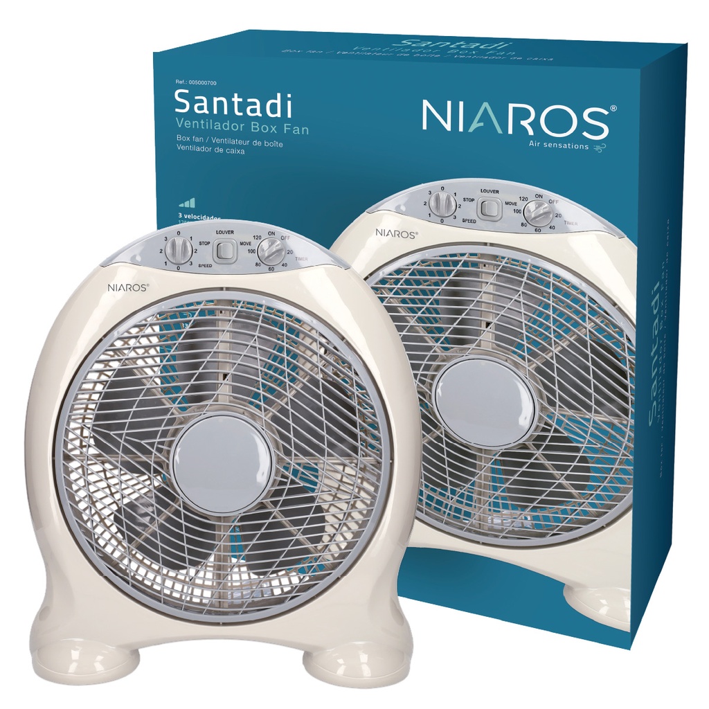 Ventilador Box Fan Santadi Ø32cm 50W