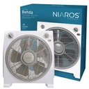 Ventilador Box Fan cuadrado Behda Ø31cm 45W