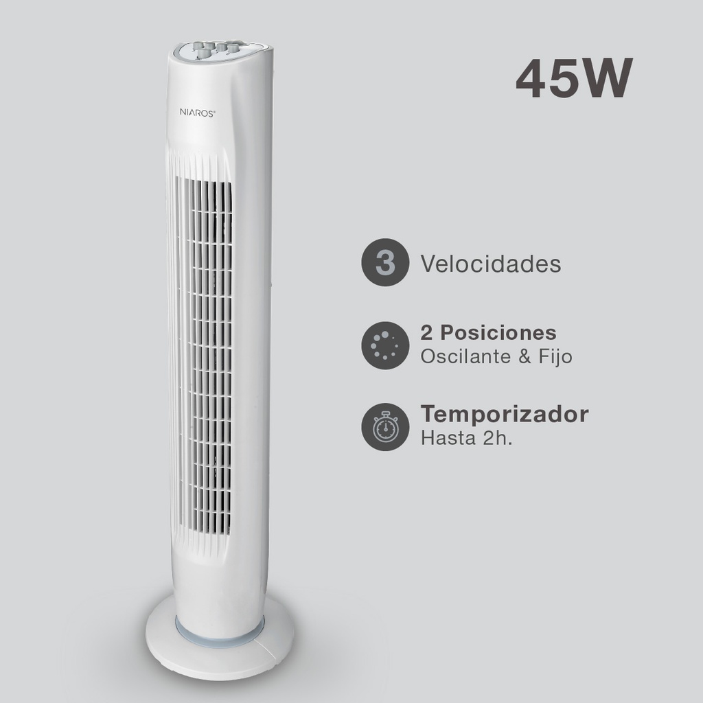 Ventilador de torre Palogi 45W Blanco