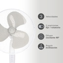 Ventilador de pie Nametil Ø43cm 45W Blanco