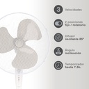 Ventilador de pie Khela con mando Ø43cm 45W Blanco