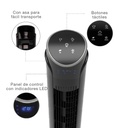 Ventilador de torre Kodima con mando 45W Negro