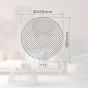 Ventilador de pared Barsi Ø43cm 50W Blanco