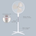 Ventilador de pie Khela con mando Ø43cm 45W Blanco